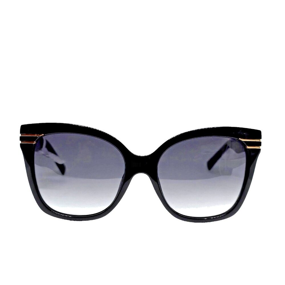 Sean John Womens Oversized Catβ Eye Gradient Black Sunglasses With Gold Detail